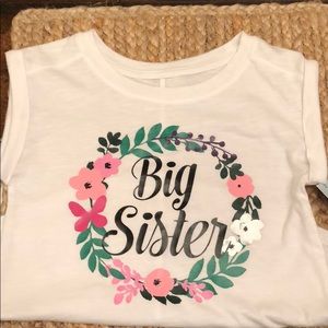 Big sister vinyl shirt